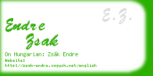 endre zsak business card